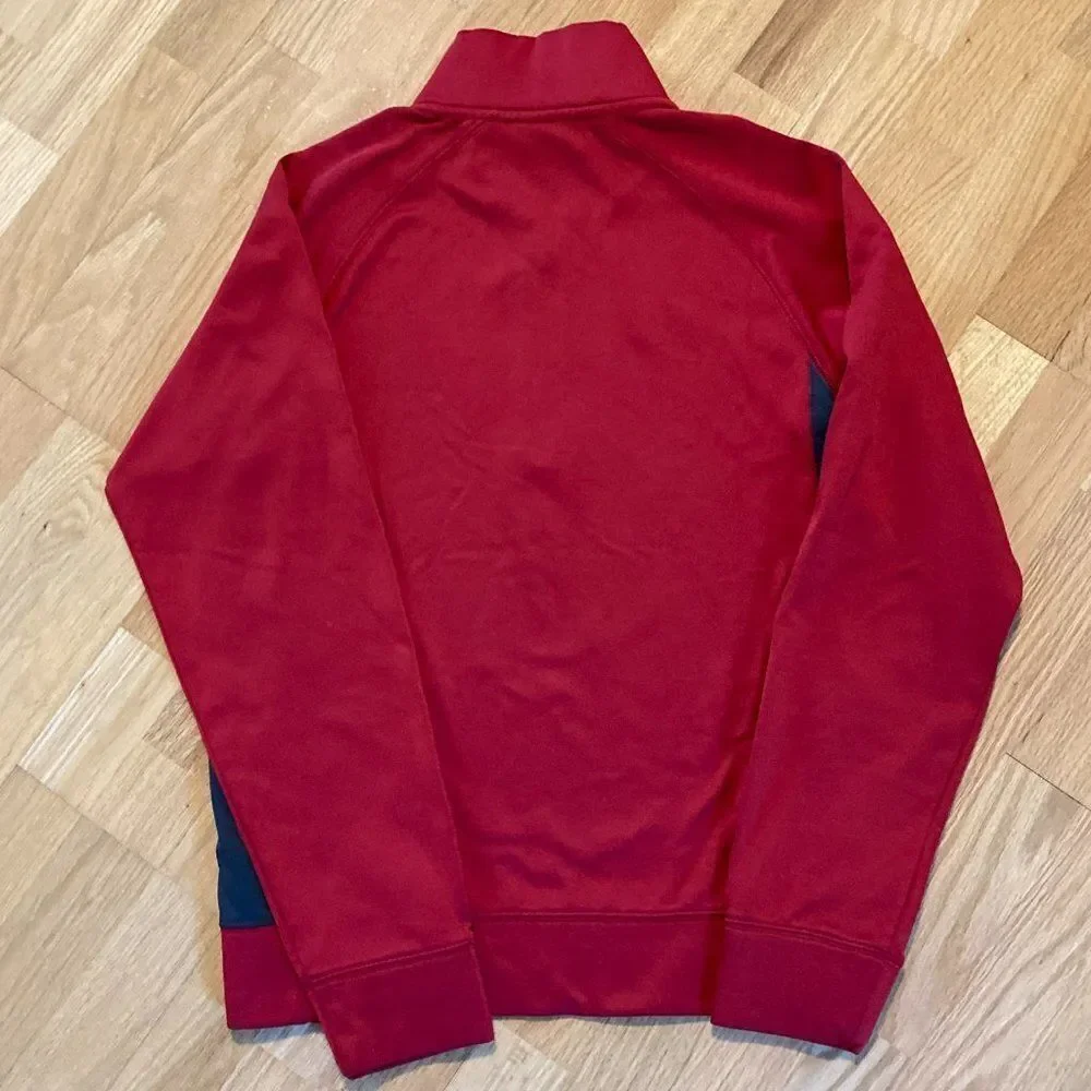 Nike ThermaFit Mens Small Red Quarter ZIP Pullover Size Small